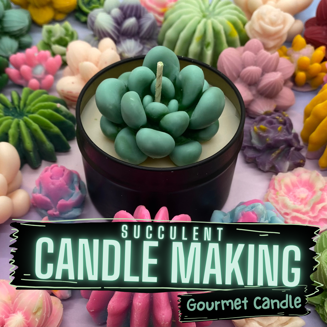Succulent Terrarium Soy Candle Making Workshop (Live, Virtual Candle-Making Workshop with Supplies Included)