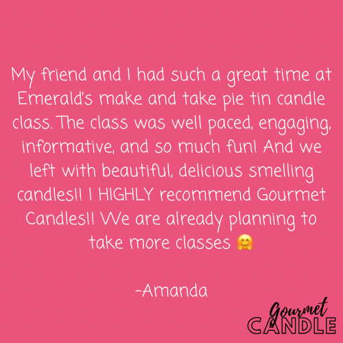 Private Candle-Making Party Deposit for Mika F. | 8/11/23 at 6:00 pm - 8:00 pm | Balance Due 7/25/23 at 12:00 pm
