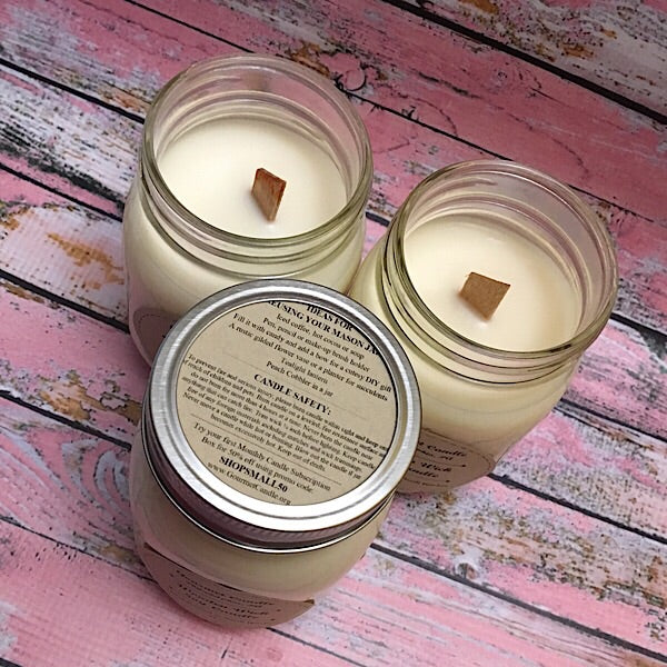 Unscented Wooden Wick Soy Candle