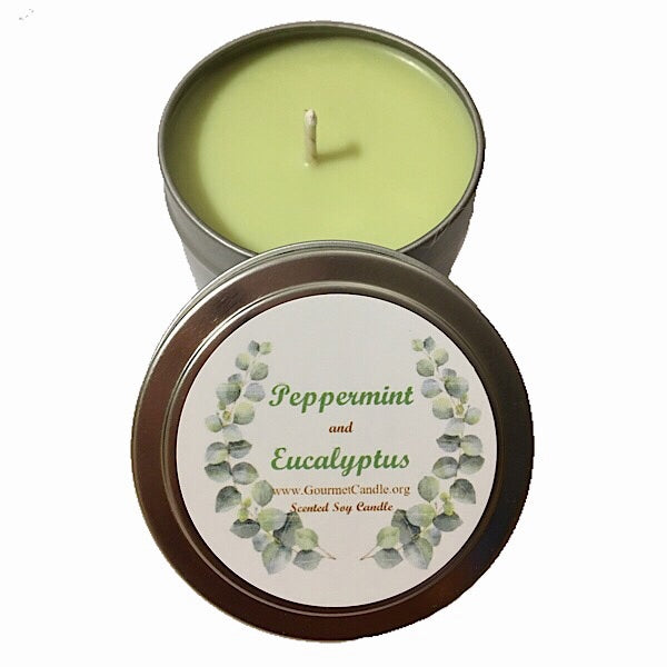 Peppermint and Eucalyptus Candle-NEW!