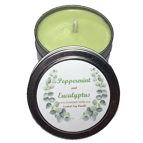 Peppermint and Eucalyptus Candle-NEW!