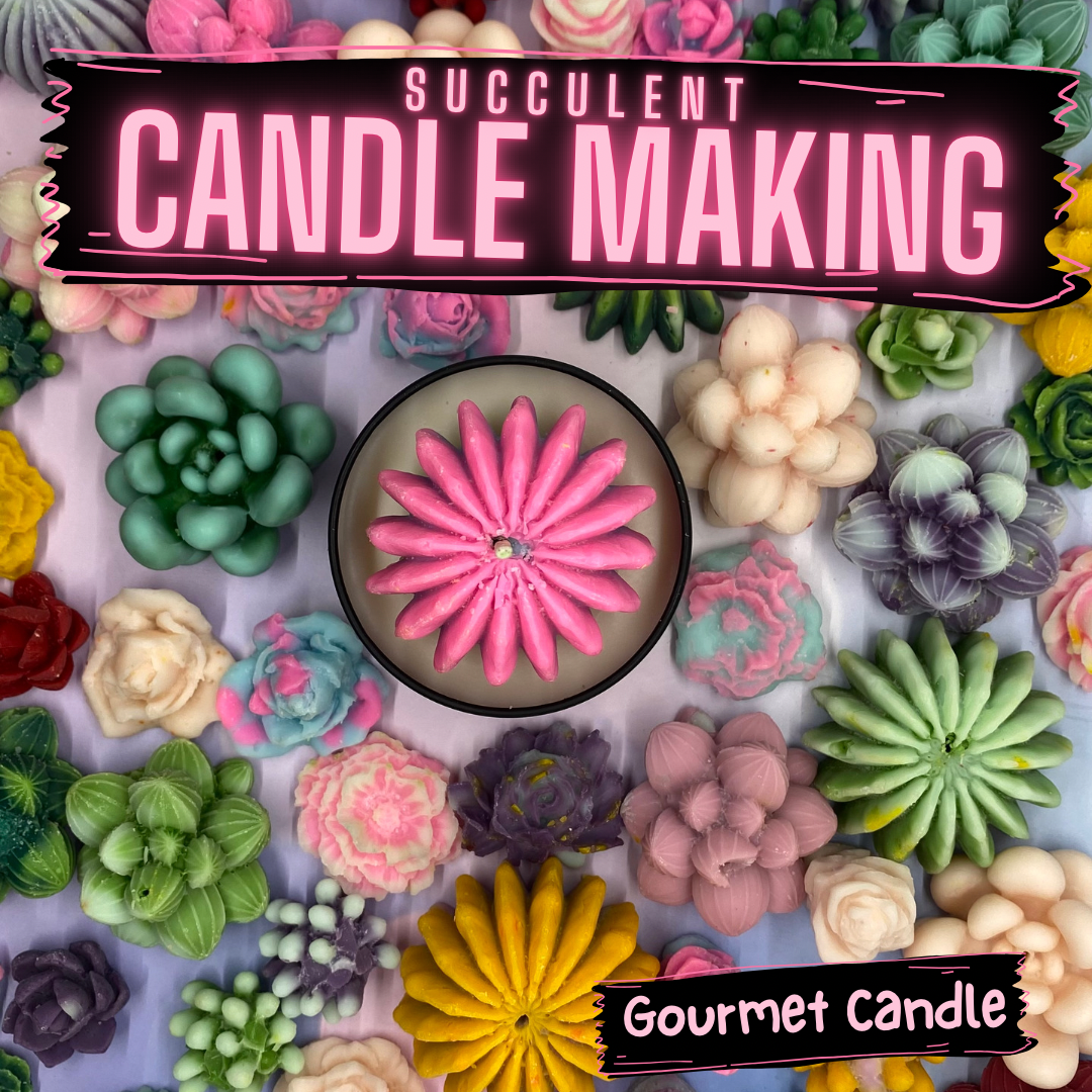 Succulent Terrarium Soy Candle Making Workshop (Live, Virtual Candle-Making Workshop with Supplies Included)