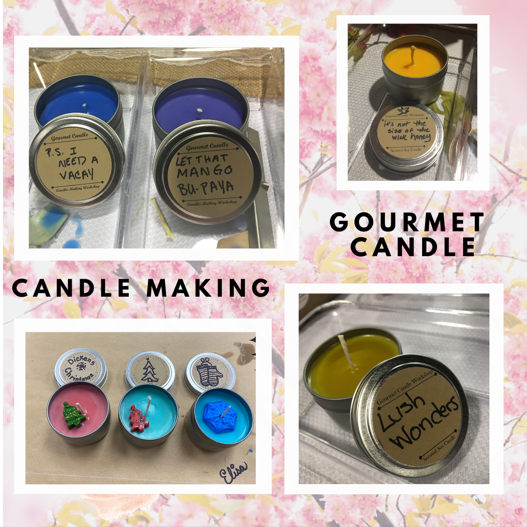 Private Candle-Making Party for Stephanie | 9/16/23 at 2:00 pm - 4:00 pm | Balance Due 9/5/23 at 12:00 pm + $30 Transportation Fee