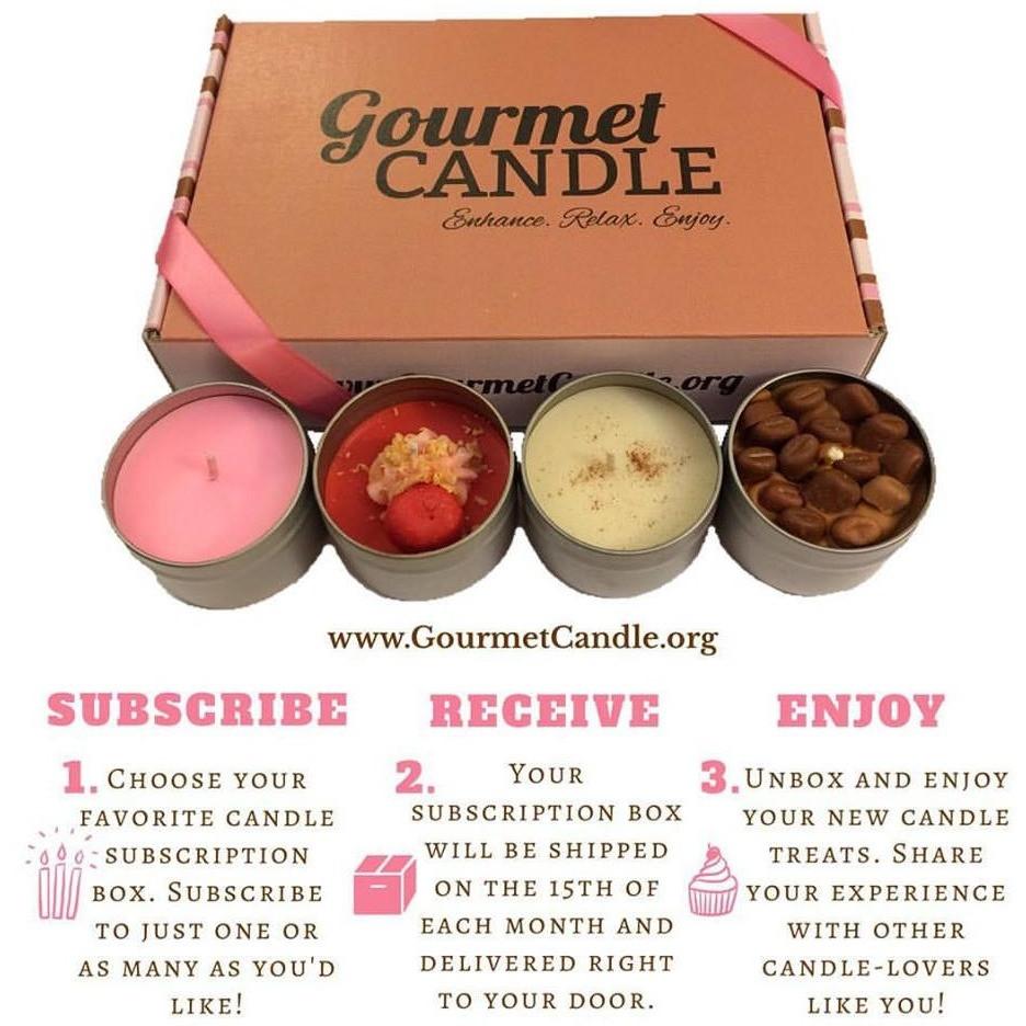 Gifts for Women, Gift Ideas, Unique Gifts Month to Month Candle Tin Subscription Box - Gourmet Candle