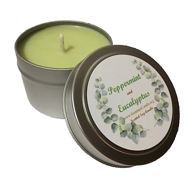 Peppermint and Eucalyptus Candle-NEW!