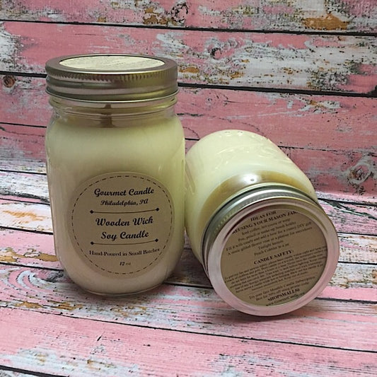 Unscented Wooden Wick Soy Candle