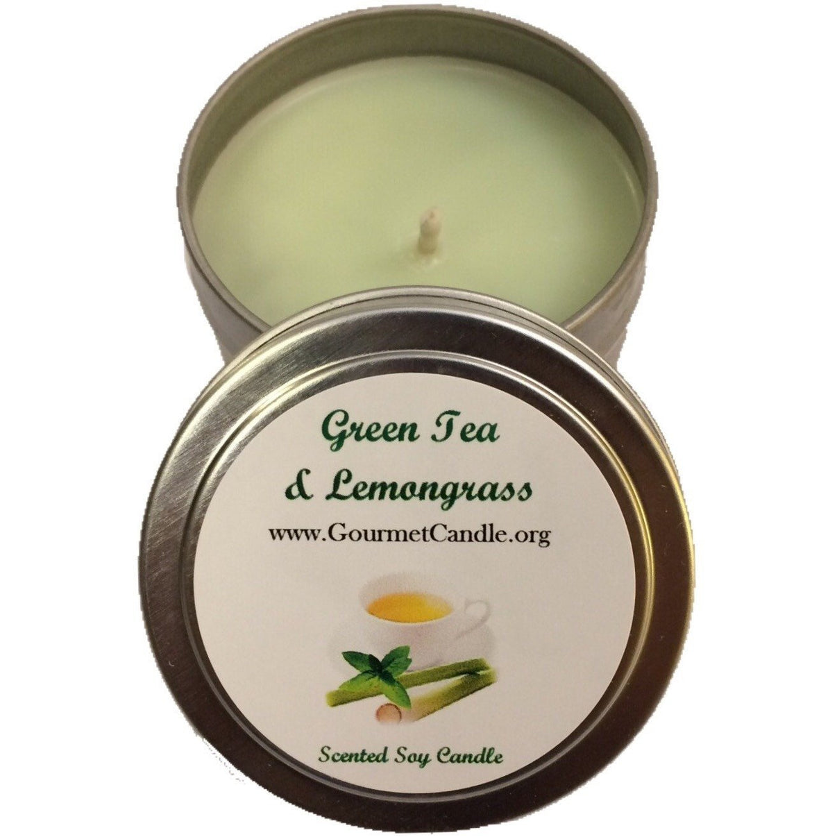 Green Tea + Lemongrass Candle Essential Oil Scented Candle 20 off