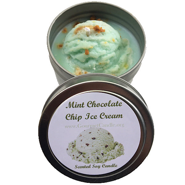 Mint Chocolate Chip Ice Cream Candle - NEW